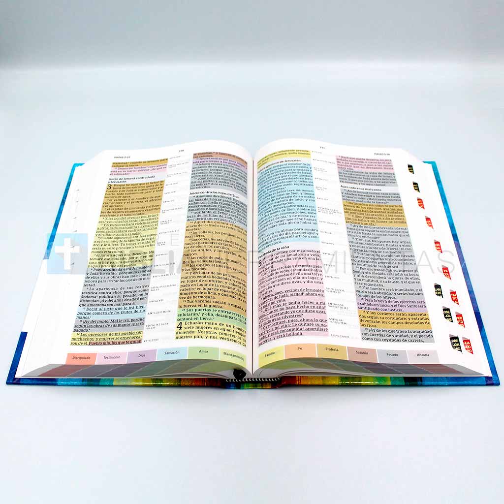 Biblia De Estudio Arcoiris Con Indice Rvr1960 Pasta Dura Libreria Biblia Herramientas