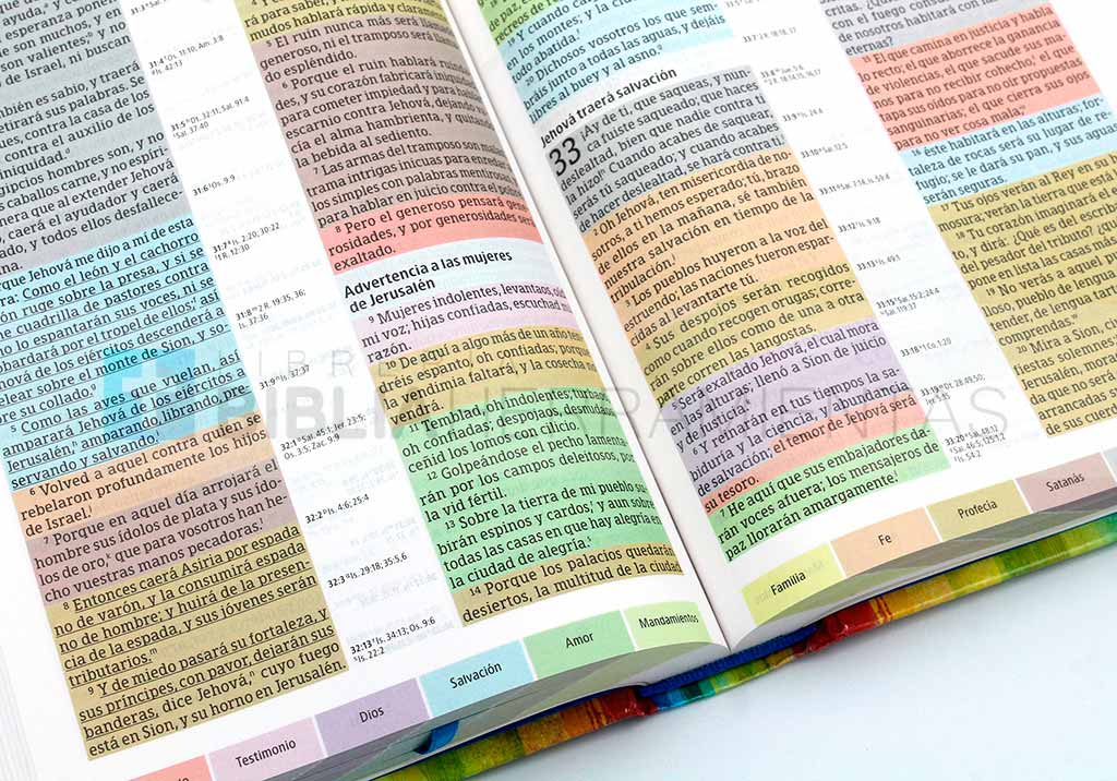 Biblia De Estudio Arcoiris Con Indice Rvr1960 Pasta Dura Libreria Biblia Herramientas