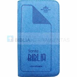 Biblia cartera hombre azul con cierre RVR1960 (9789587452242) - Pasta frontal