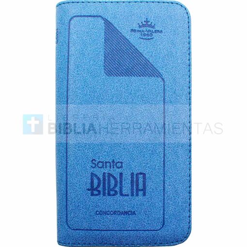 Biblia cartera hombre azul con cierre RVR1960 (9789587452242) - Pasta frontal