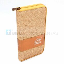Biblia cartera dorada con brillos y cierre RVR1960 (9788941296904) - Perspectiva 1