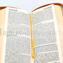 Biblia cartera dorada con brillos y cierre RVR1960 (9788941296904) - Vista abierta 2