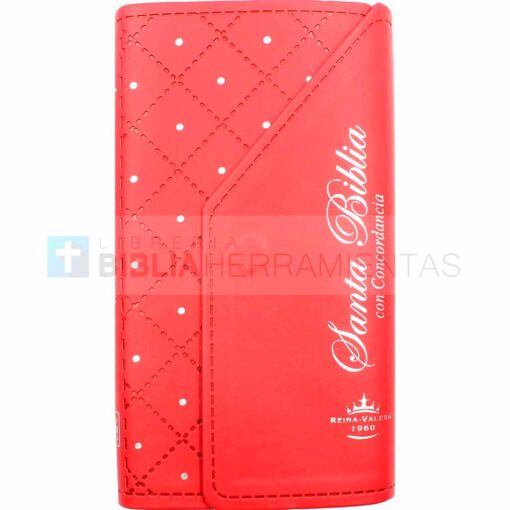 Biblia cartera mujer roja con imán RVR1960 (7898521818159) - Pasta frontal