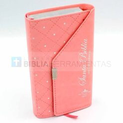 Biblia cartera mujer rosa con broche RVR1960 (7898521818142) - Perspectiva 1
