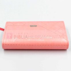 Biblia cartera mujer rosa con broche RVR1960 (7898521818142) - Vista canto 1