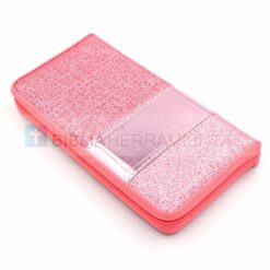 Biblia cartera mujer rosa brillos con cierre RVR1960