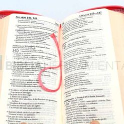 Biblia cartera mujer rosa brillos con cierre RVR1960