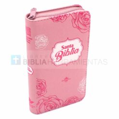 Biblia cartera con rosa flores RVR1960 (9789587453188) - Perspectiva 1