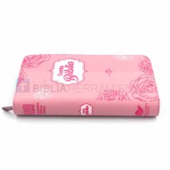 Biblia cartera con rosa flores RVR1960 (9789587453188) - lado canto 2