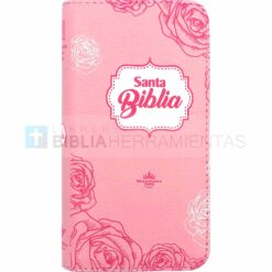 Biblia cartera con rosa flores RVR1960 (9789587453188) - Pasta frontal