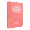 Biblia Económica Estampada Rvr1960 Imit. Piel Rosa