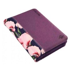 Alternative view of Biblia Reina Valera 1960 Compacta Floreada Morada Símil Piel
