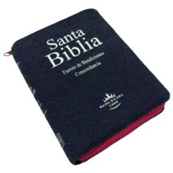 Alternative view of Biblia Reina Valera 1960 Compacta Pasta Jeans Cierre Índice